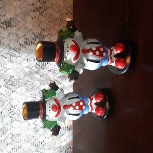 Clown Candle Holders Rainbow Moments Hand Painted